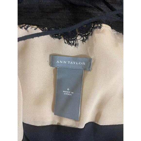 Ann Taylor Women's Black 100% Silk Sleeveless Classic Black Dress - 6 - Picture 12 of 15